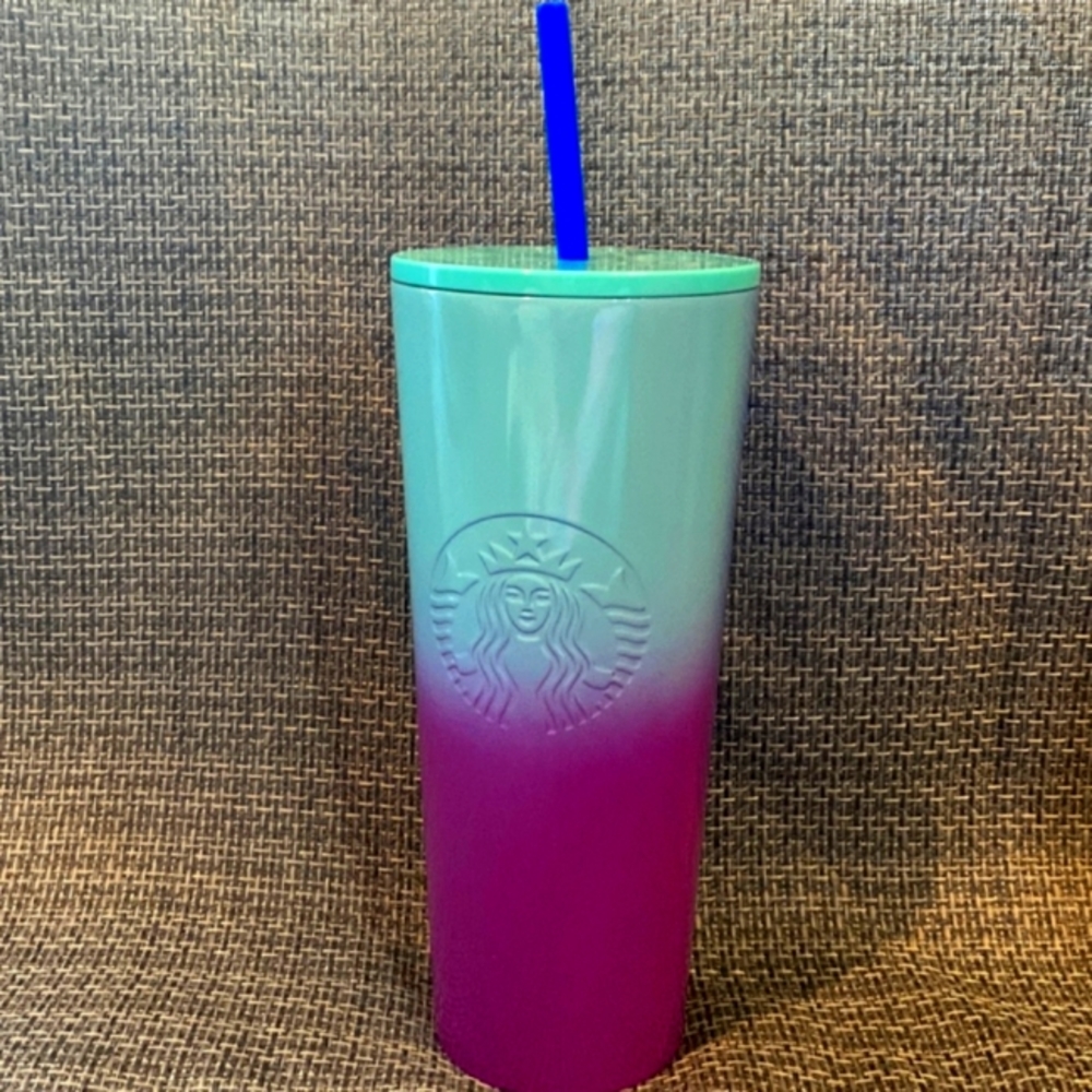 Starbucks Blue and Purple Sully Ombre Stainless Steel Tumbler Cup